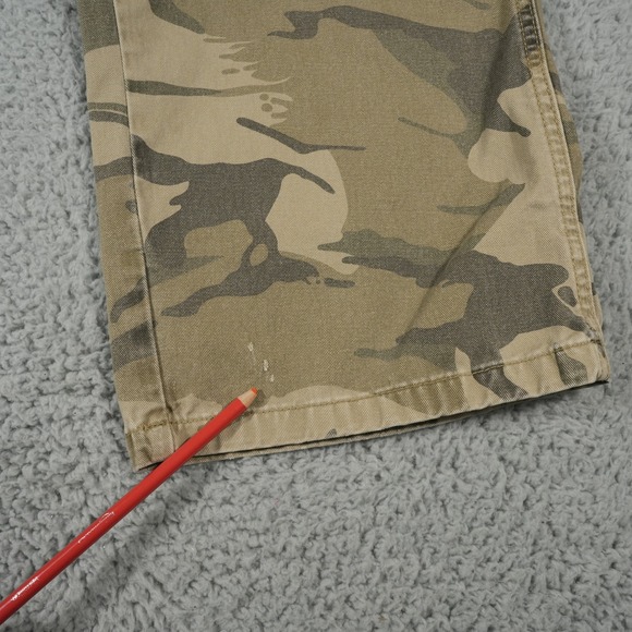 Wrangler Authentic Cargo Pants Men 34x30 Brown Camo Regular Army Military - Picture 5 of 11